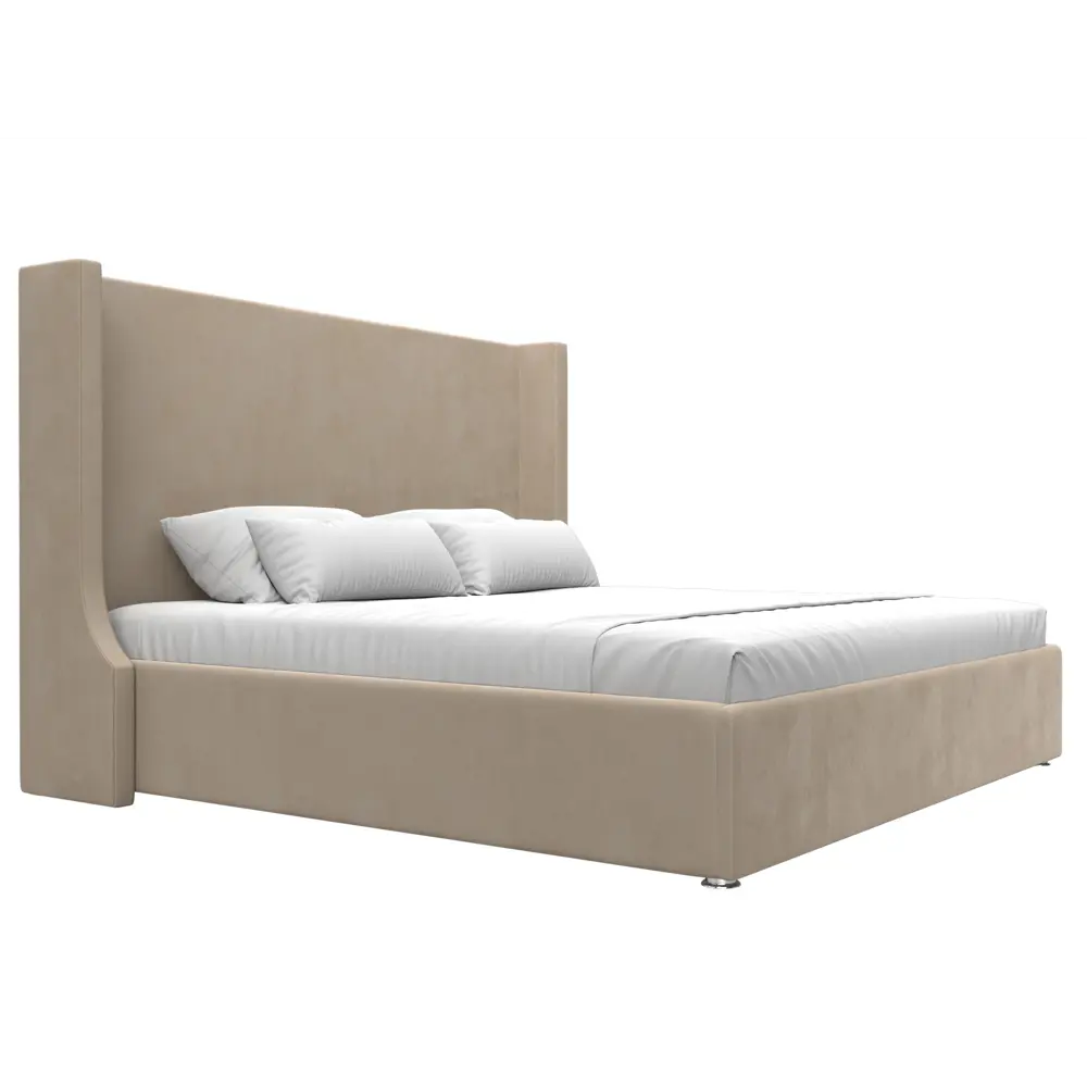 Фото 4 Кровать Ларго 200 Лига диванов 120744 220x140x211 см велюр цвет бежевый Фото 4 Кровать Ларго 200 Лига диванов 120744 220x140x211 см велюр цвет бежевый