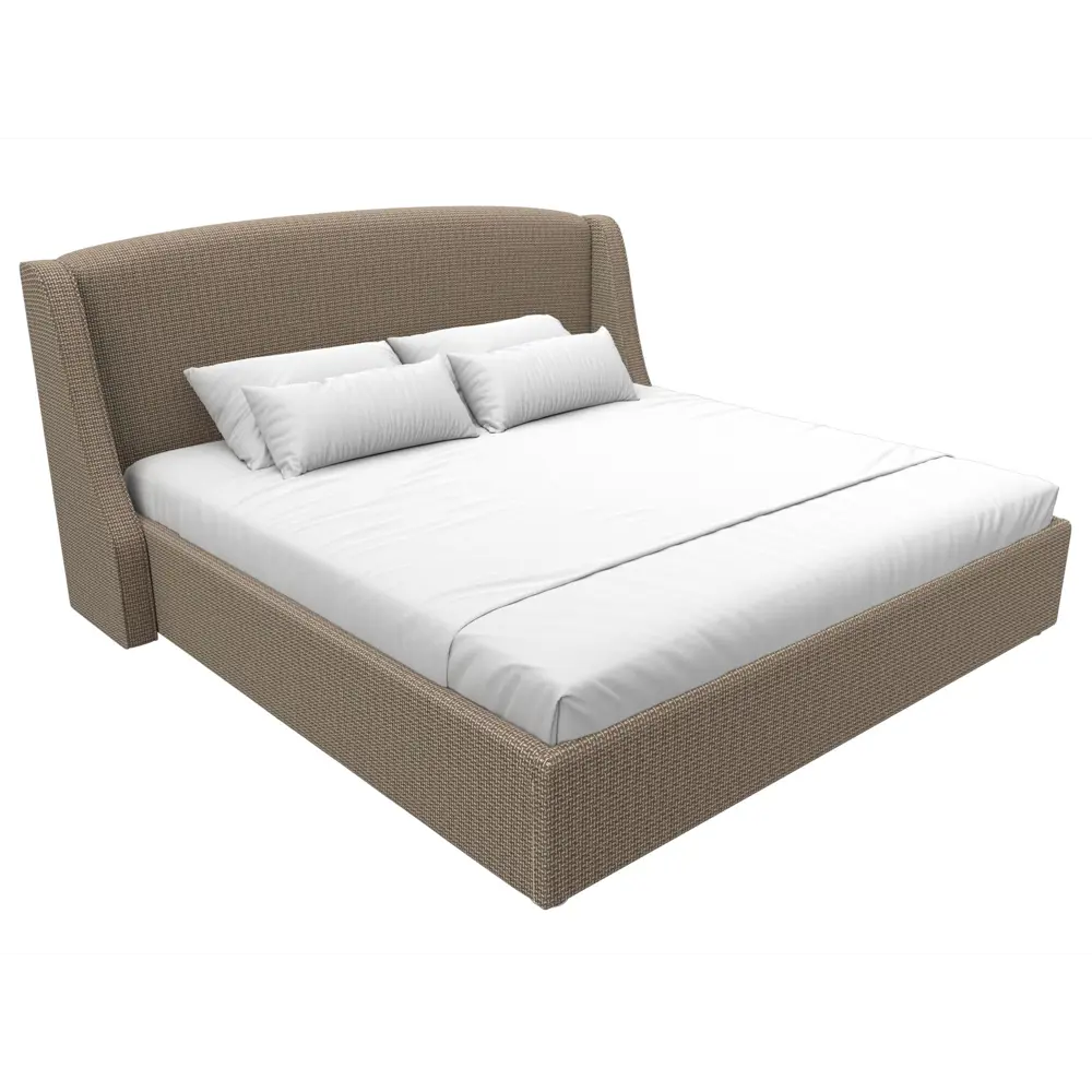 Фото 2 Кровать Лига Диванов Лотос 120816 235x120x210 см рогожка цвет корфу 03 Фото 2 Кровать Лига Диванов Лотос 120816 235x120x210 см рогожка цвет корфу 03