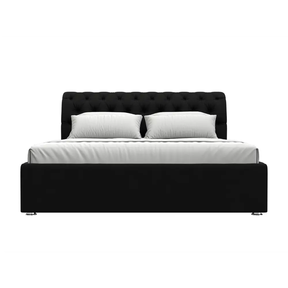 Фото 3 Кровать Сицилия 160 Лига диванов 101107 184x110x239 см микровельвет цвет черный Фото 3 Кровать Сицилия 160 Лига диванов 101107 184x110x239 см микровельвет цвет черный