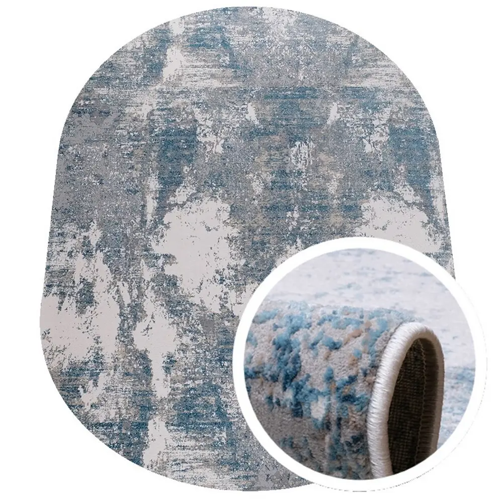 Фото 5 Ковер Белка Сегура Лакшери 27704 23318 Овал 250x500 см Полиэстер Синий