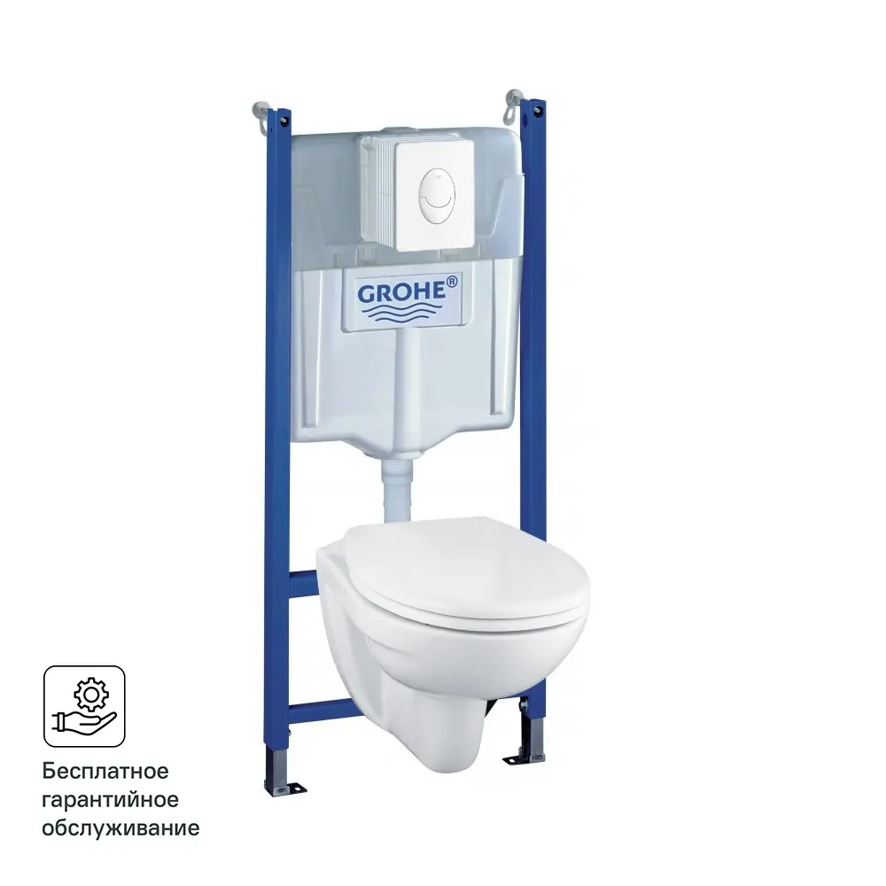 Фото Комплект инсталляция с унитазом Grohe Solido с кнопкой