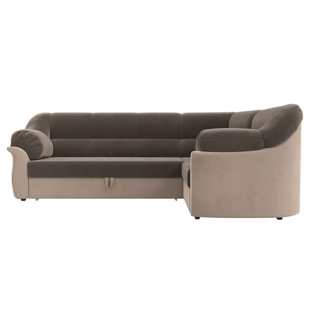 Фото 2 Диван Лига Диванов Карнелла 29422 260x93x182 см велюр цвет коричневый Фото 2 Диван Лига Диванов Карнелла 29422 260x93x182 см велюр цвет коричневый