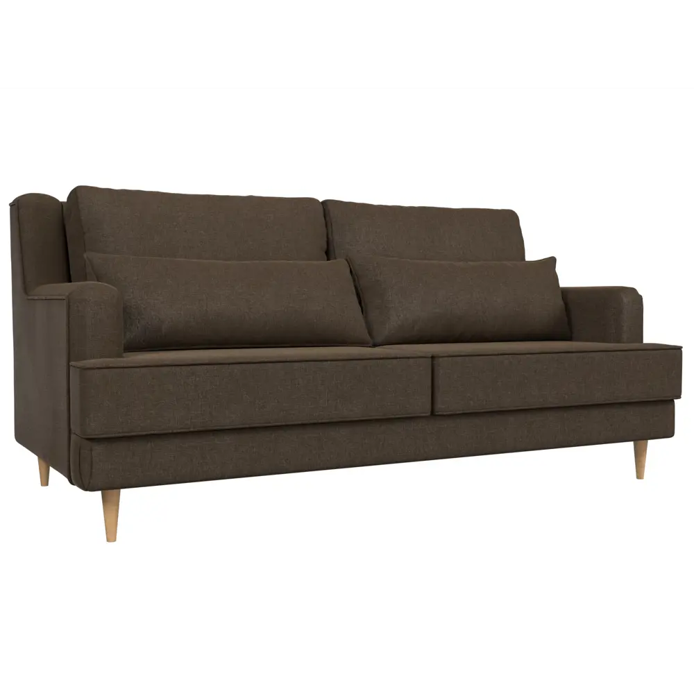 Фото Диван Лига Диванов Джерси 105418 217x88x99 см рогожка цвет коричневый Фото Диван Лига Диванов Джерси 105418 217x88x99 см рогожка цвет коричневый