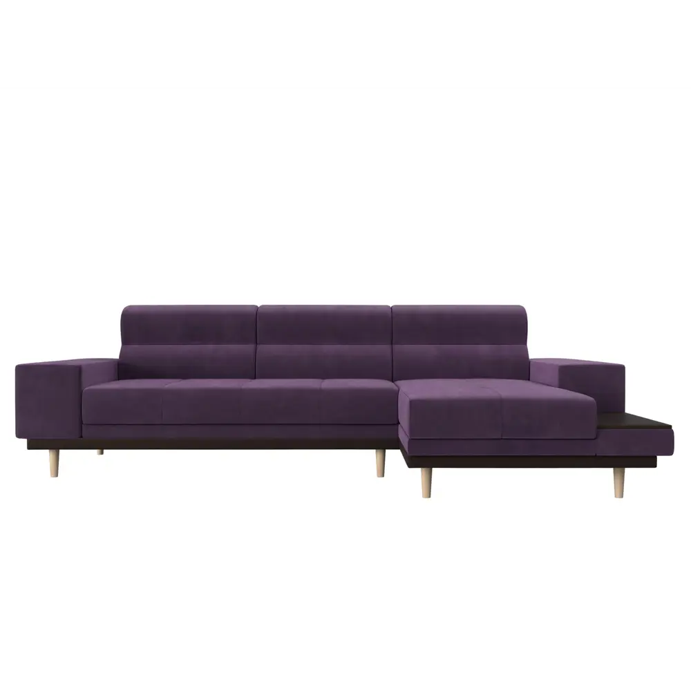 Фото 2 Диван Лига Диванов Леонардо 116930 260x83x147 см вельвет цвет фиолетовый Фото 2 Диван Лига Диванов Леонардо 116930 260x83x147 см вельвет цвет фиолетовый