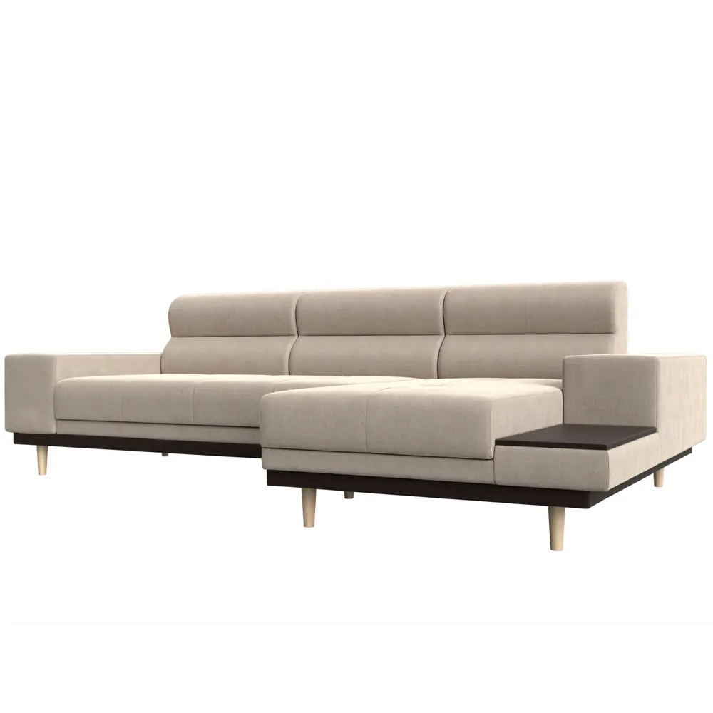 Фото Диван Лига Диванов Леонардо 116933 260x83x147 см рогожка цвет бежевый