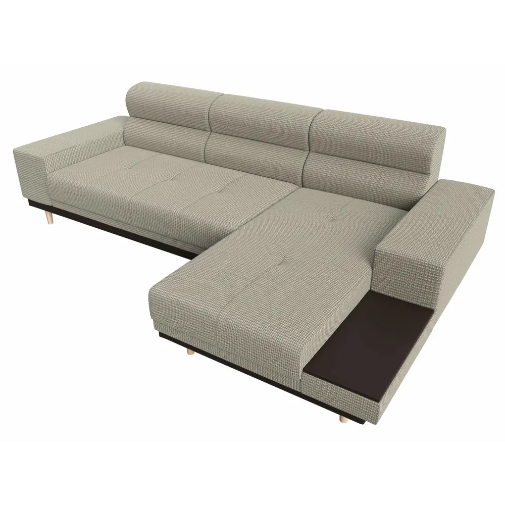 Фото 5 Диван Лига Диванов Леонардо 116935 260x83x147 см рогожка цвет бежевый