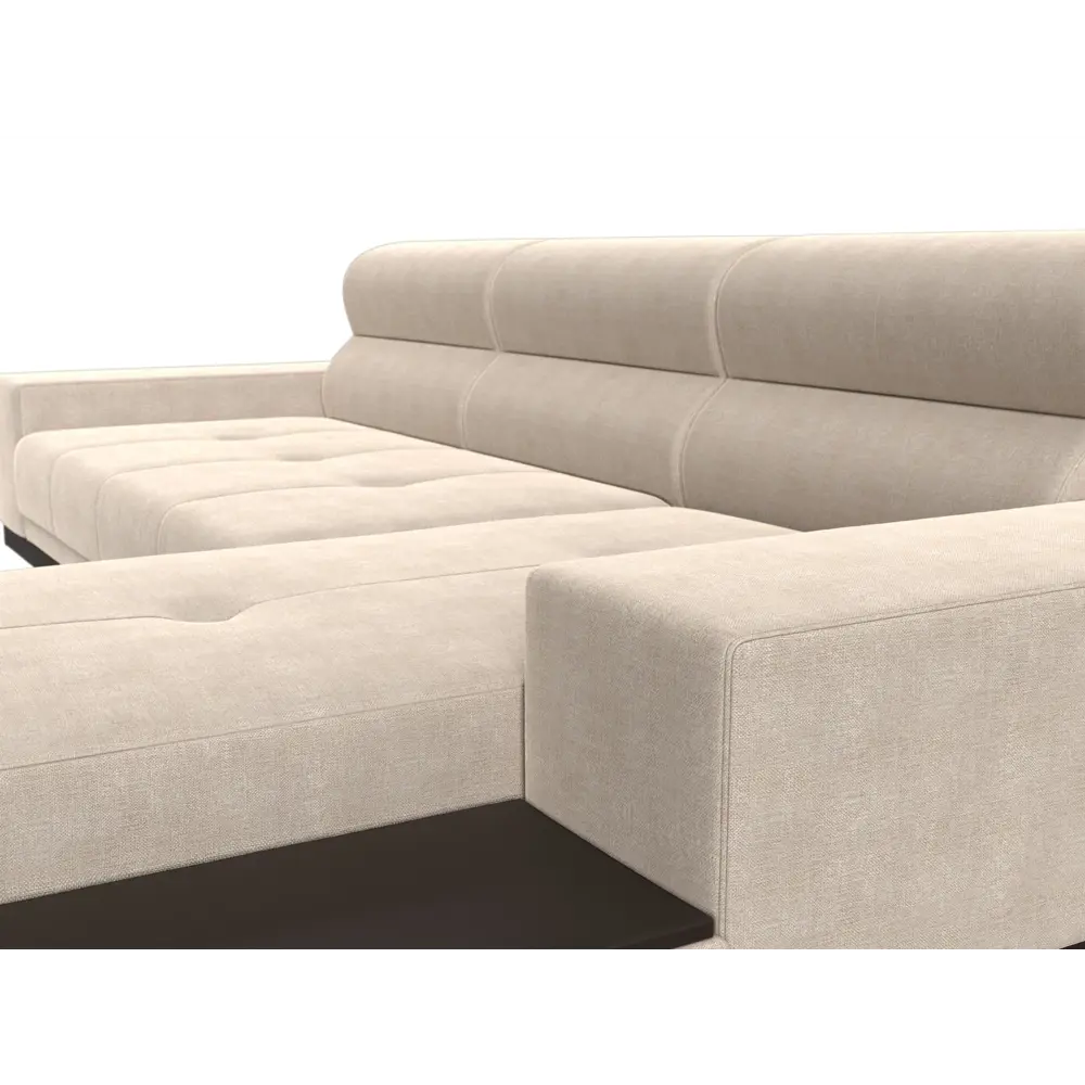 Фото 3 Диван Лига Диванов Леонардо 116933 260x83x147 см рогожка цвет бежевый