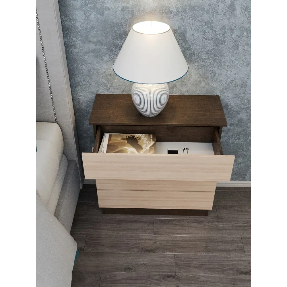 Фото 4 Комод Wood&Stone Малави 4 ящика 77x79x32.20 см ЛДСП цвет венге линум/ясень шимо светлый Фото 4 Комод Wood&Stone Малави 4 ящика 77x79x32.20 см ЛДСП цвет венге линум/ясень шимо светлый