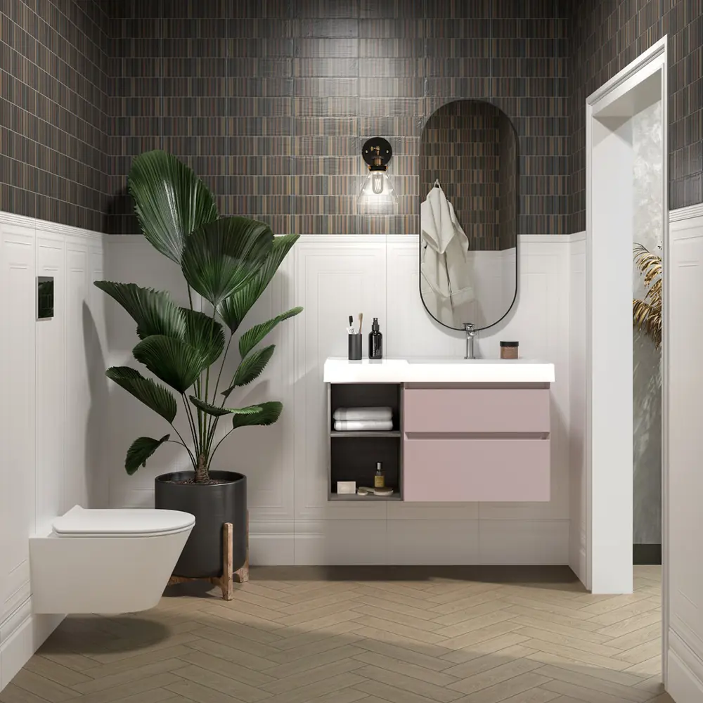 Фото 5 Тумба под раковину Kerama Marazzi CUBO CUB.90Rh\MAL подвесная 90