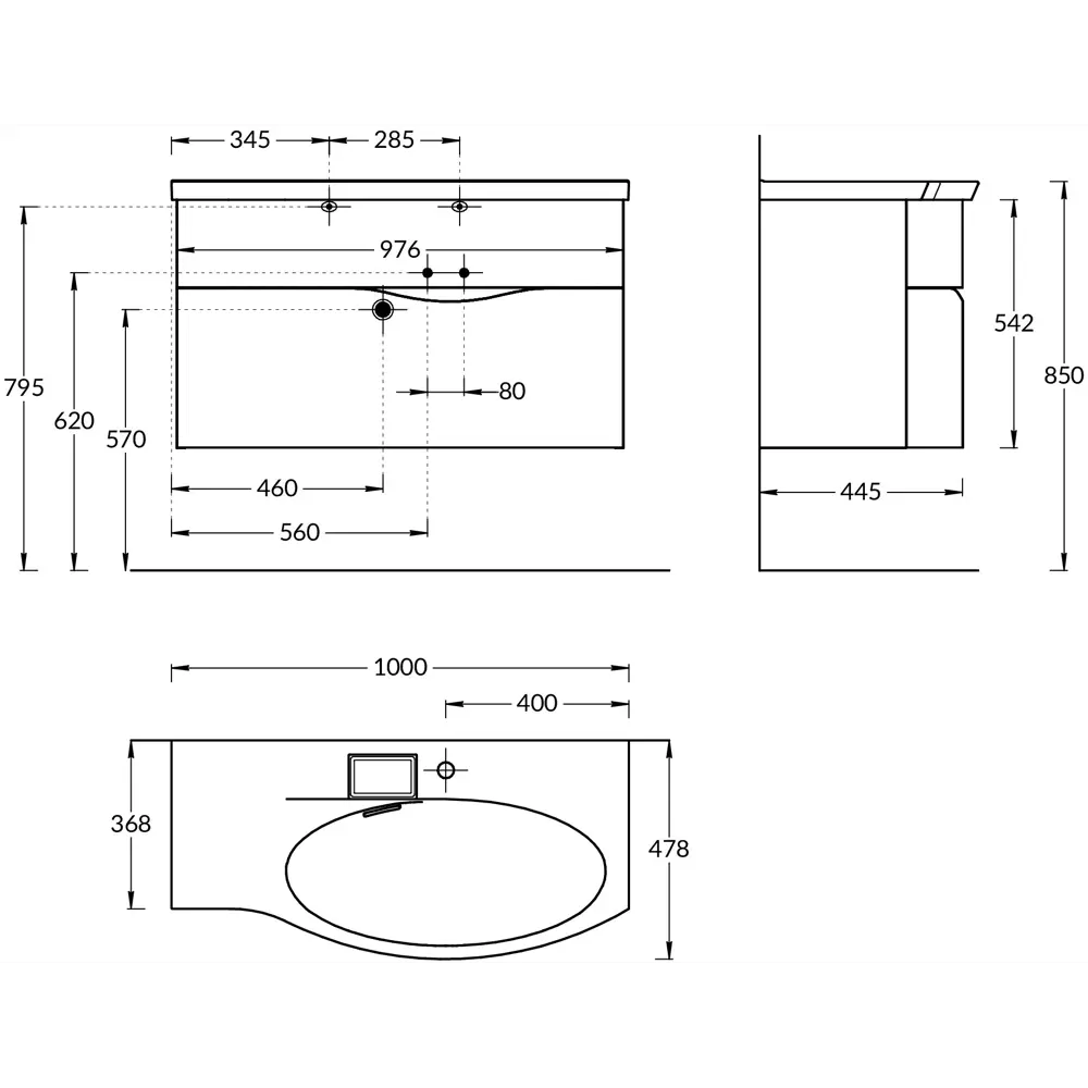 Фото 2 Тумба под раковину Kerama Marazzi RIVA RV.100Rh\WHT.M 100 Фото 2 Тумба под раковину Kerama Marazzi RIVA RV.100Rh\WHT.M 100