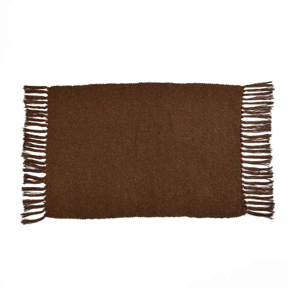 Фото 2 Коврик декоративный хлопок Solid Mat JBT-001-11 50x80 см цвет коричневый Фото 2 Коврик декоративный хлопок Solid Mat JBT-001-11 50x80 см цвет коричневый