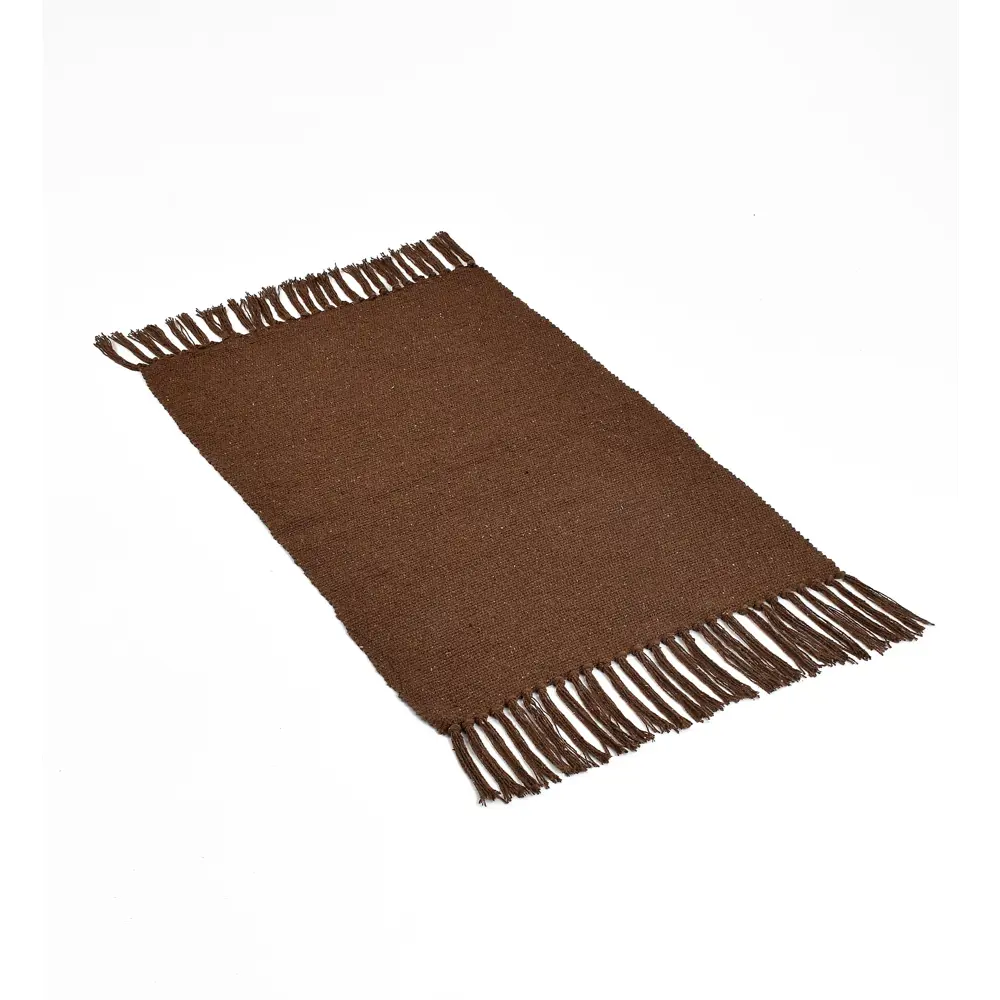 Фото 3 Коврик декоративный хлопок Solid Mat JBT-001-11 50x80 см цвет коричневый Фото 3 Коврик декоративный хлопок Solid Mat JBT-001-11 50x80 см цвет коричневый