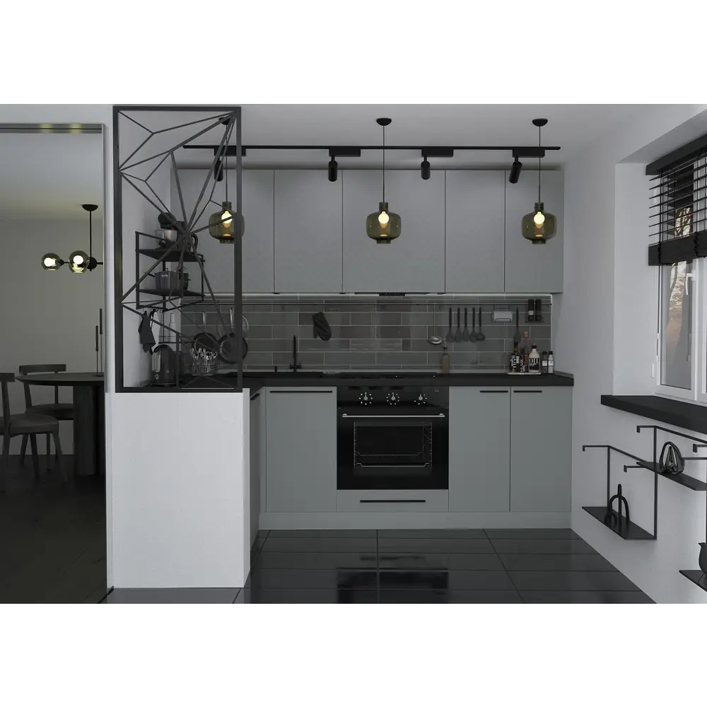 Фото 7 Кухонный гарнитур Furniture Integration Этна 4-2.0 200x210x60 см ЛДСП цвет светло-серый Фото 7 Кухонный гарнитур Furniture Integration Этна 4-2.0 200x210x60 см ЛДСП цвет светло-серый
