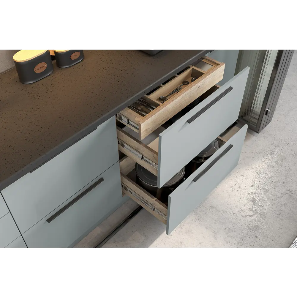 Фото 5 Кухонный гарнитур Furniture Integration Этна 3-1.8 180x210x60 см ЛДСП цвет светло-серый Фото 5 Кухонный гарнитур Furniture Integration Этна 3-1.8 180x210x60 см ЛДСП цвет светло-серый