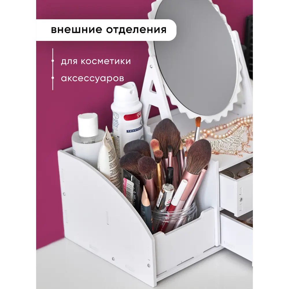 Фото 4 Органайзер для хранения Qqql 21.70x36x40.90 Пластик цвет белый Фото 4 Органайзер для хранения Qqql 21.70x36x40.90 Пластик цвет белый