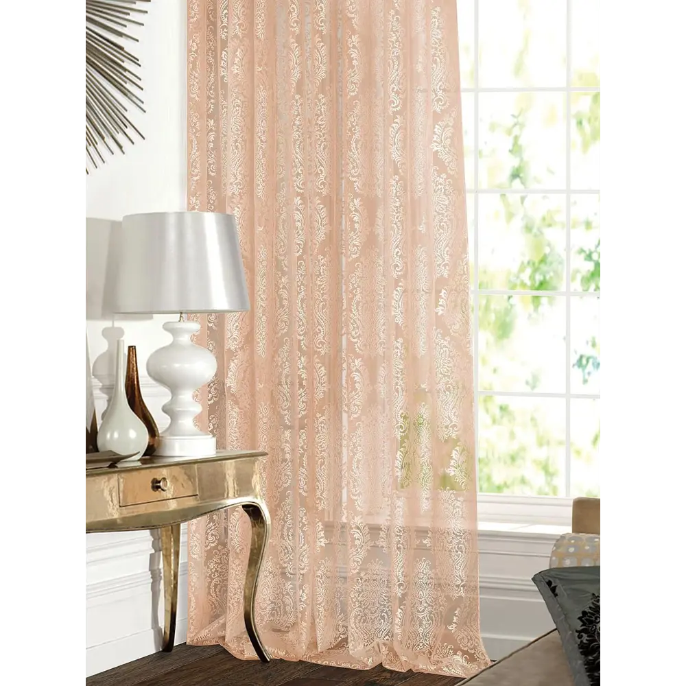 Фото 2 Тюль на ленте At Home Асдис AT122365 300x290 см вуаль цвет красный