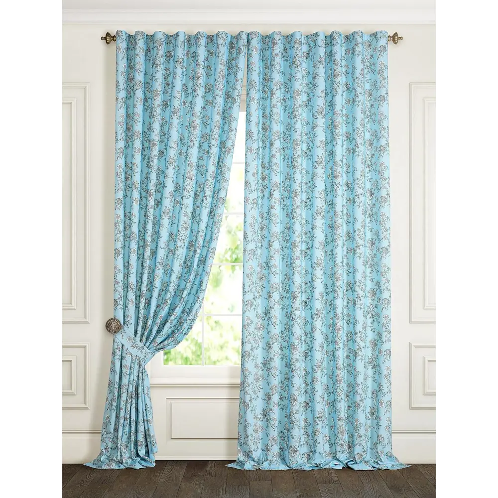 Фото 2 Комплект штор на ленте At Home Фарлет AT205305 180x280 см вуаль цвет голубой Фото 2 Комплект штор на ленте At Home Фарлет AT205305 180x280 см вуаль цвет голубой