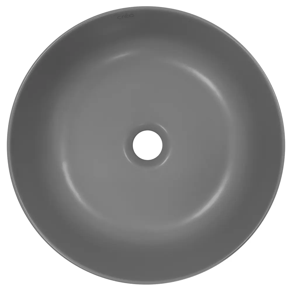 Фото Раковина накладная круглая CREO CERAMIQUE PU4400SG 40x40x14 см цвет матовый серый Фото Раковина накладная круглая CREO CERAMIQUE PU4400SG 40x40x14 см цвет матовый серый