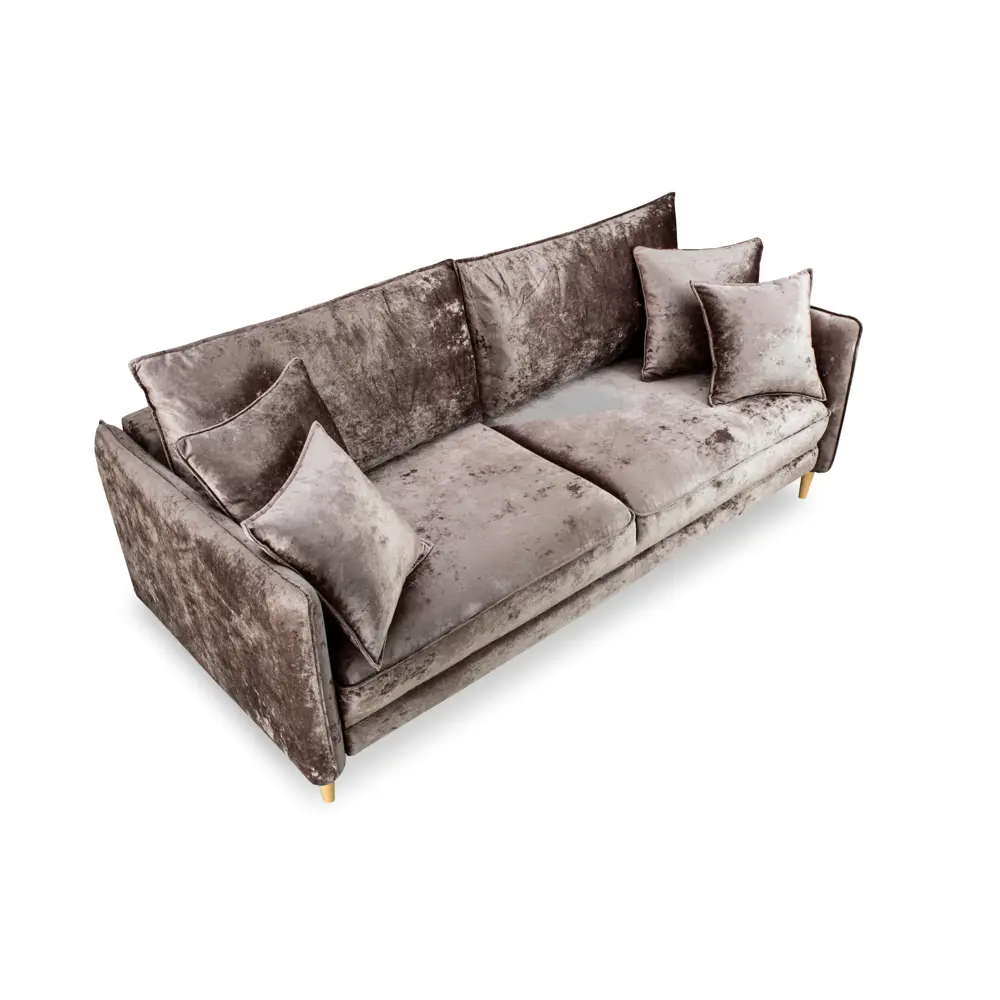 Фото 4 Диван Ramart design Йорк 80404089 220x93x106 см велюр цвет коричневый Фото 4 Диван Ramart design Йорк 80404089 220x93x106 см велюр цвет коричневый