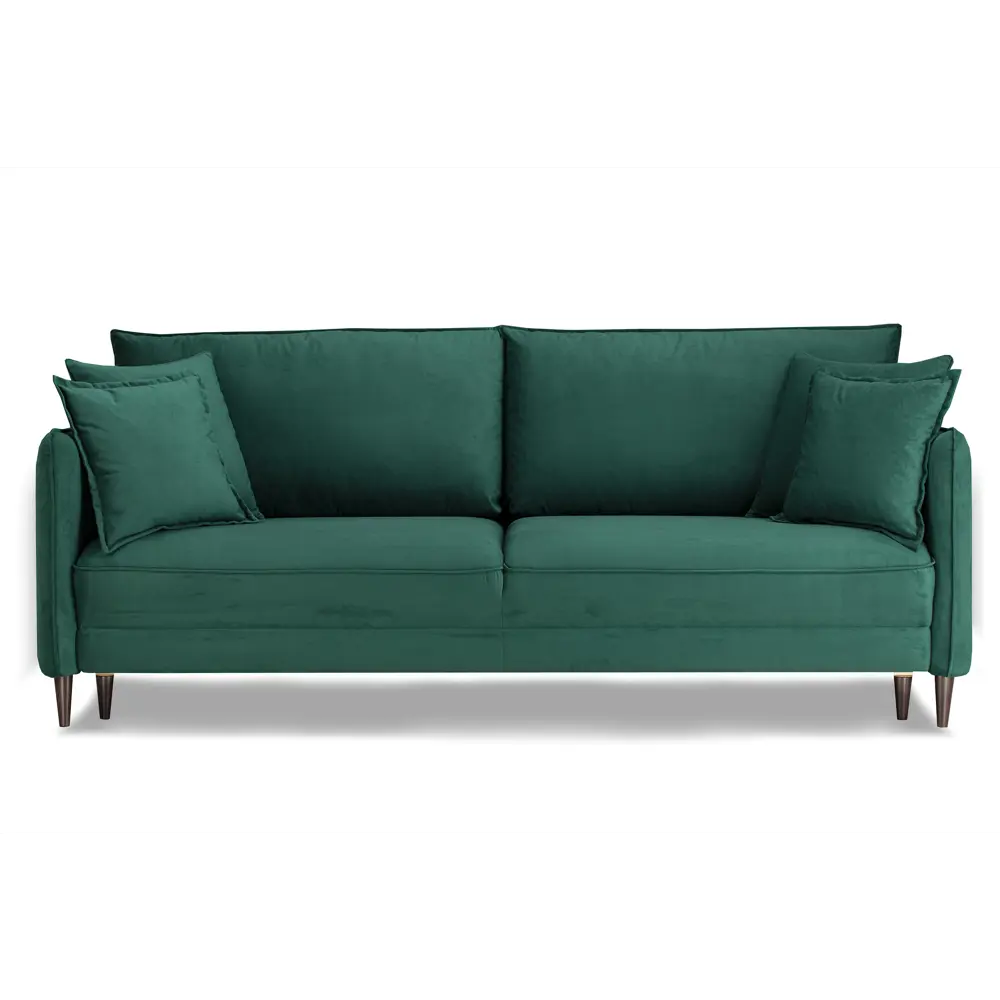 Фото Диван Ramart design Йорк 80524371 220x93x106 см велюр цвет зеленый Фото Диван Ramart design Йорк 80524371 220x93x106 см велюр цвет зеленый