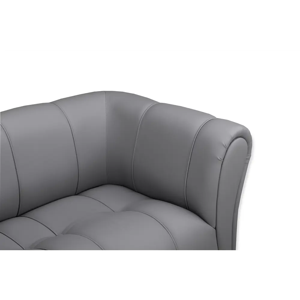 Фото 4 Диван 2 местный Ramart design Ригель 80524488 160x71x86 см искусственная кожа цвет серый/серебристый Фото 4 Диван 2 местный Ramart design Ригель 80524488 160x71x86 см искусственная кожа цвет серый/серебристый