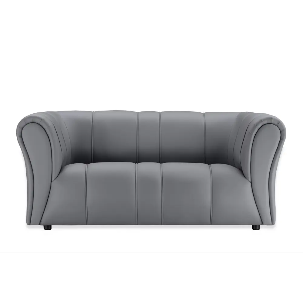 Фото Диван 2 местный Ramart design Ригель 80524488 160x71x86 см искусственная кожа цвет серый/серебристый Фото Диван 2 местный Ramart design Ригель 80524488 160x71x86 см искусственная кожа цвет серый/серебристый