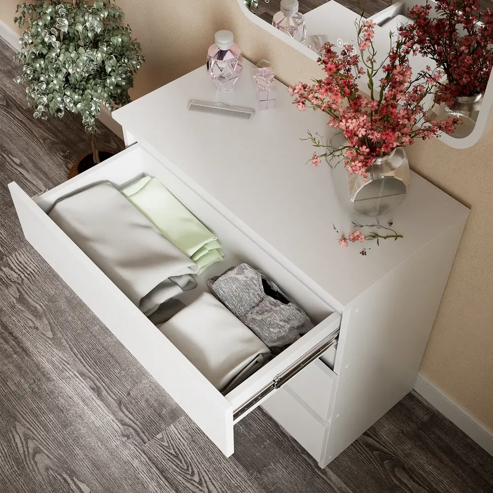 Фото 9 Комод Letta City 3 ящика 70x35x67 см ЛДСП цвет белый Фото 9 Комод Letta City 3 ящика 70x35x67 см ЛДСП цвет белый