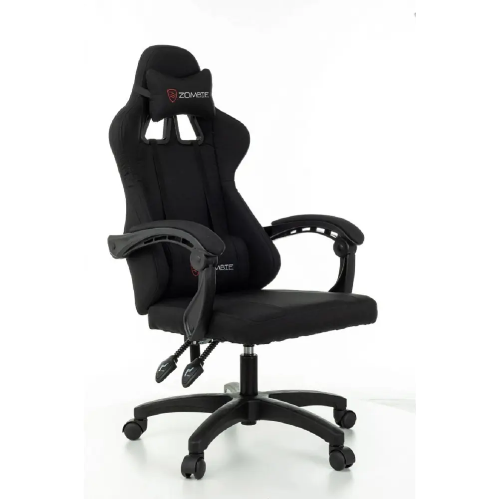 Фото Игровое кресло Zombie ZOMBIE RUDGER BLACK 62.5x131x100 см ткань цвет черный Фото Игровое кресло Zombie ZOMBIE RUDGER BLACK 62.5x131x100 см ткань цвет черный