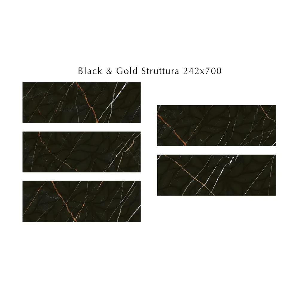 Фото 3 Плитка керамическая для стен Eletto Ceramica 508171101tmn Black&Gold 24.20x70 см, цвет Черный Фото 3 Плитка керамическая для стен Eletto Ceramica 508171101tmn Black&Gold 24.20x70 см, цвет Черный