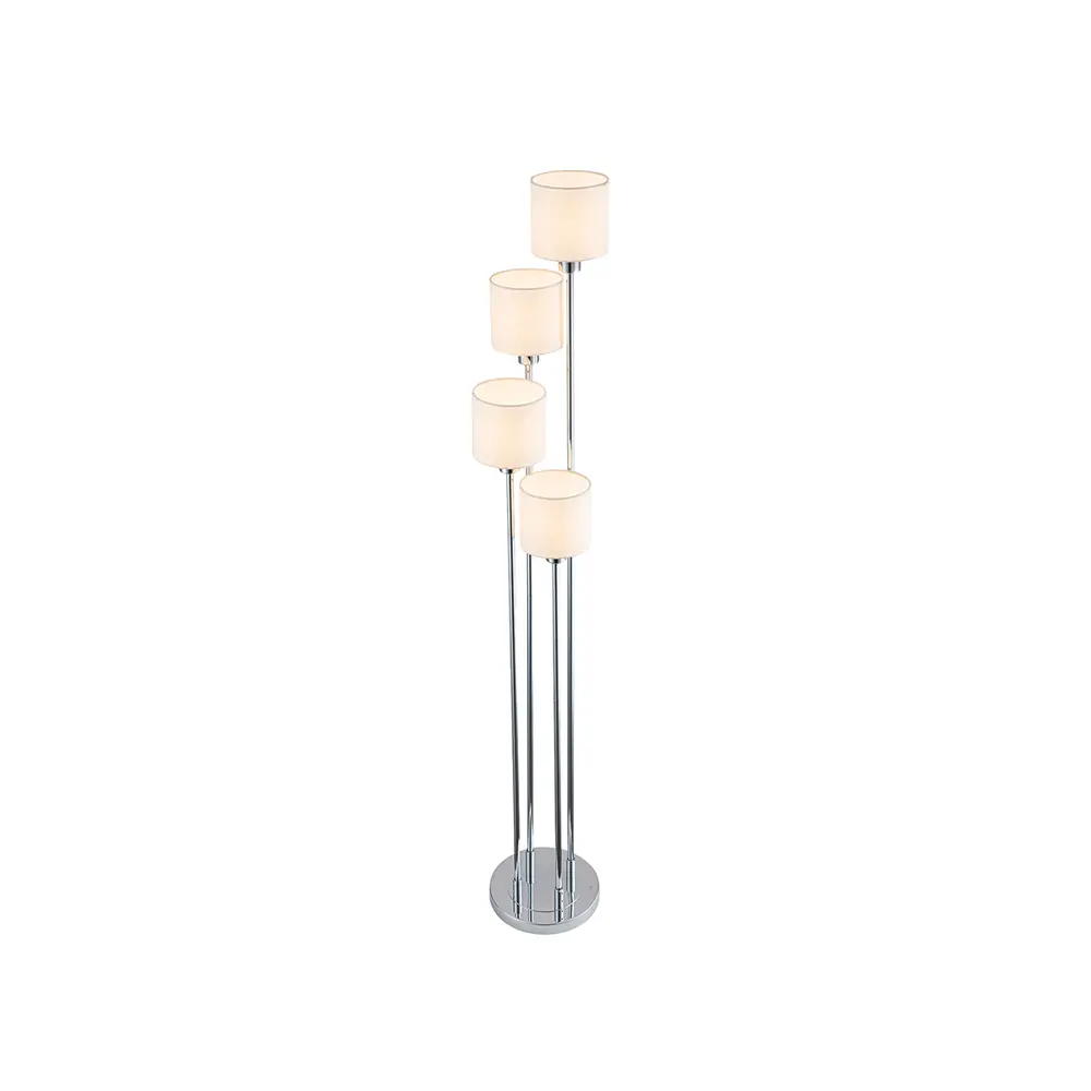 Фото 3 Торшер Escada 1109/4 chrome/beige цвет серый/серебристый