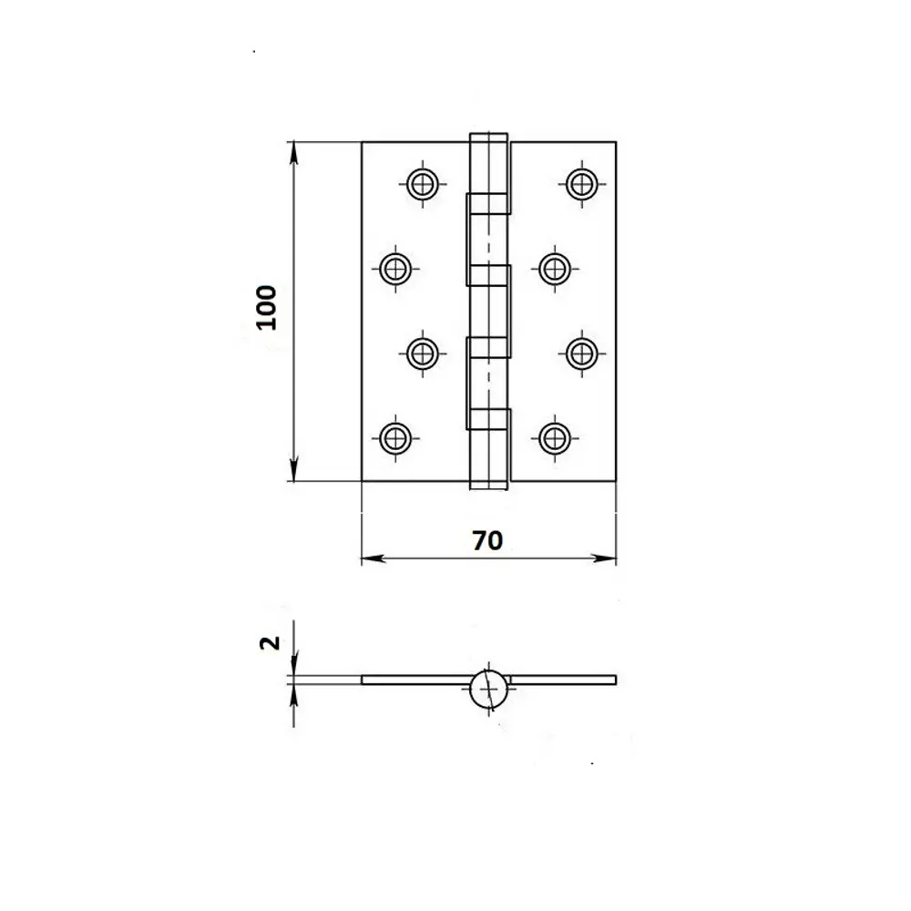 Фото 3 Петля дверная универсальная Palladium N 4BB-100 (3mm) SB Фото 3 Петля дверная универсальная Palladium N 4BB-100 (3mm) SB