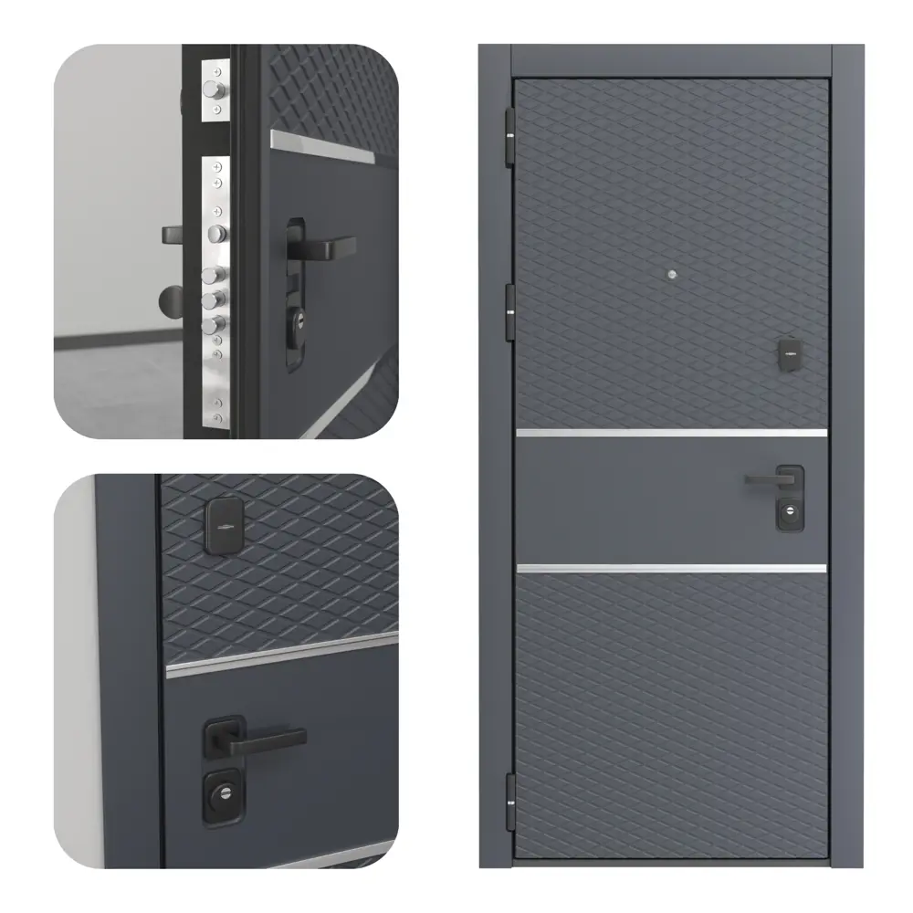 Фото 2 Дверь входная металлическая Грей Зет 332 86x205 см правая белый с зеркалом Фото 2 Дверь входная металлическая Грей Зет 332 86x205 см правая белый с зеркалом