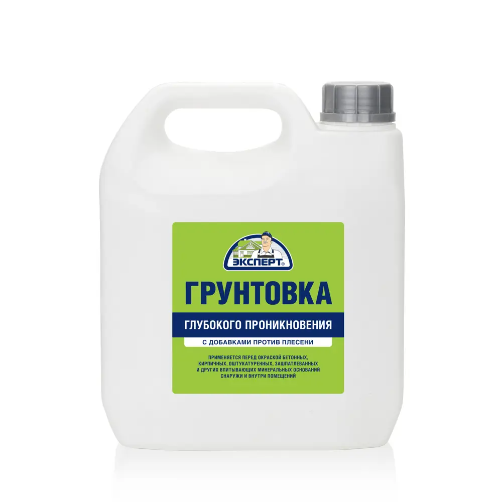 Фото Грунтовка глубокого проникновения Эксперт бесцветный 3л Фото Грунтовка глубокого проникновения Эксперт бесцветный 3л