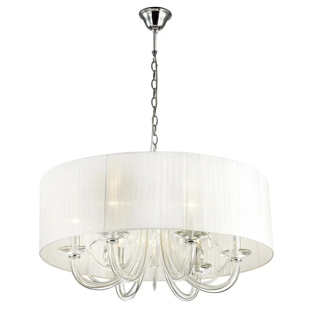 Фото Люстра подвесная Favourite Snow 3302-6p 6 ламп 12 м² цвет серый Фото Люстра подвесная Favourite Snow 3302-6p 6 ламп 12 м² цвет серый