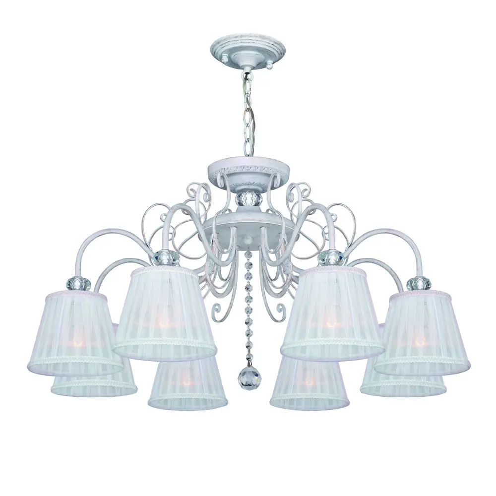 Фото Люстра подвесная Favourite Amanda 3039-8pc 8 ламп 16 м² цвет золотой