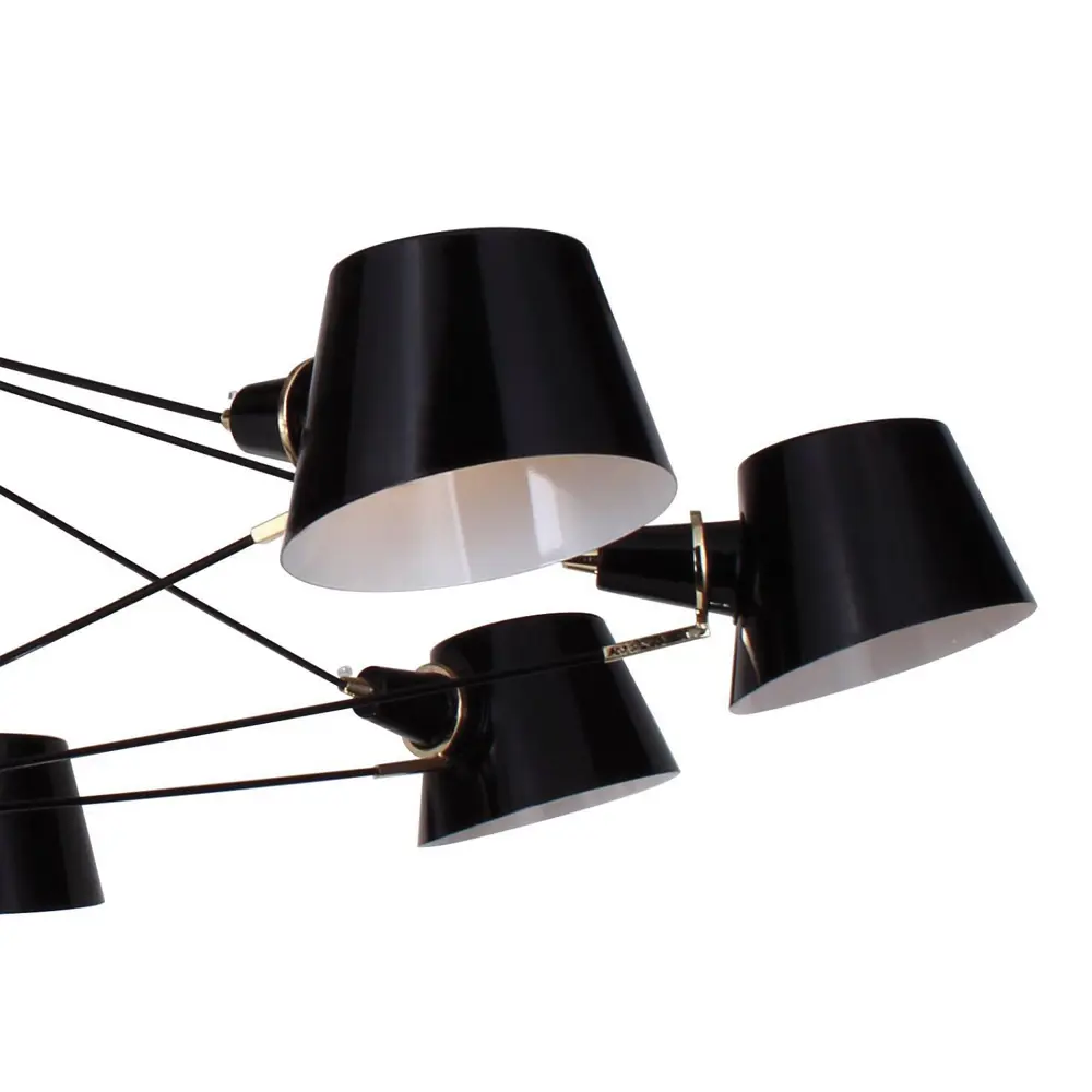 Фото 4 Люстра на штанге Favourite Eimer 1964-9p 9 ламп 18 м² цвет черный