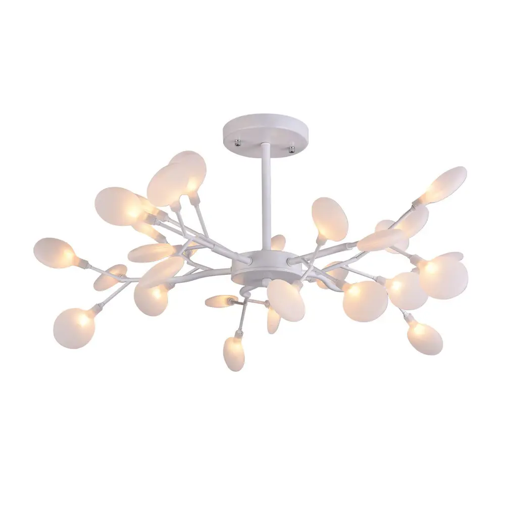 Фото Люстра на штанге Favourite Skein 3569-10p 30 ламп 22 м² цвет белый Фото Люстра на штанге Favourite Skein 3569-10p 30 ламп 22 м² цвет белый