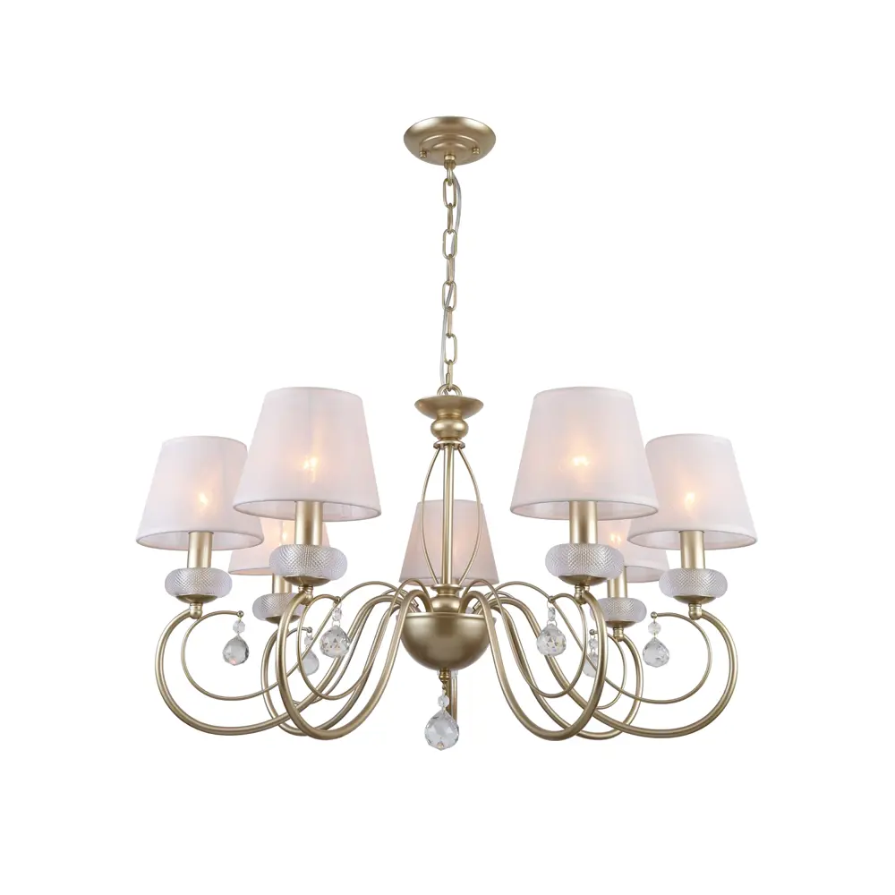 Фото Люстра подвесная Favourite Bambola 3874-7p 7 ламп 14 м² цвет золотой Фото Люстра подвесная Favourite Bambola 3874-7p 7 ламп 14 м² цвет золотой