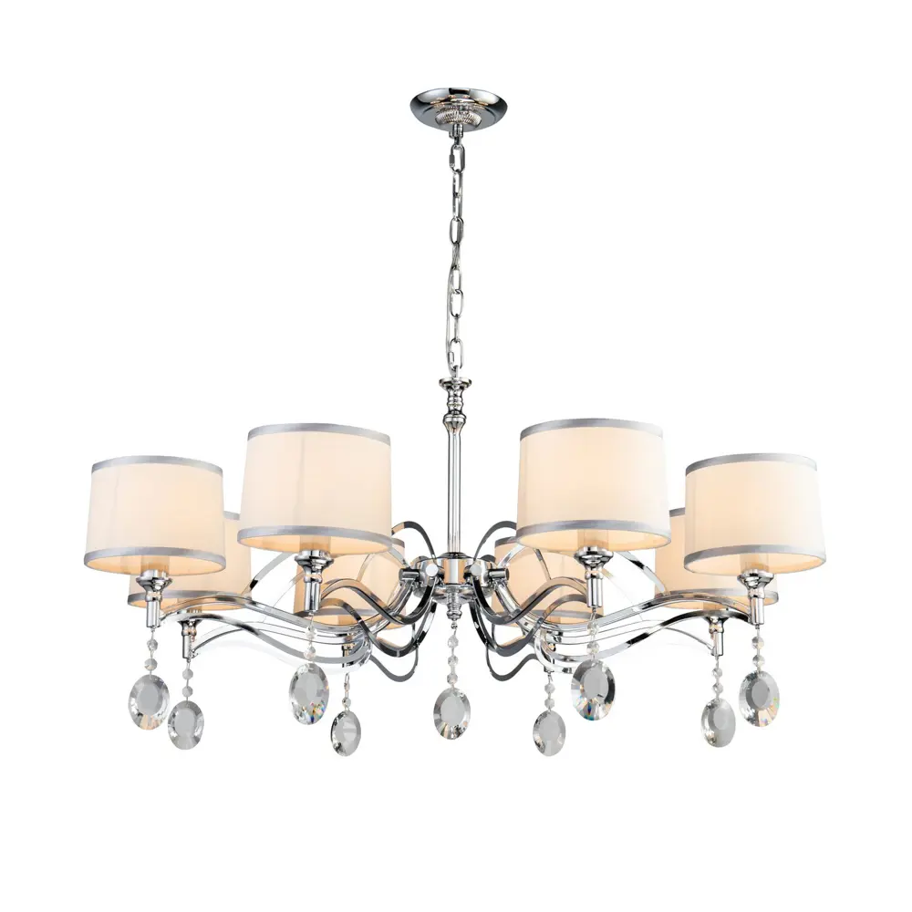 Фото Люстра подвесная Favourite Semina 3927-8p 8 ламп 16 м² цвет серый Фото Люстра подвесная Favourite Semina 3927-8p 8 ламп 16 м² цвет серый