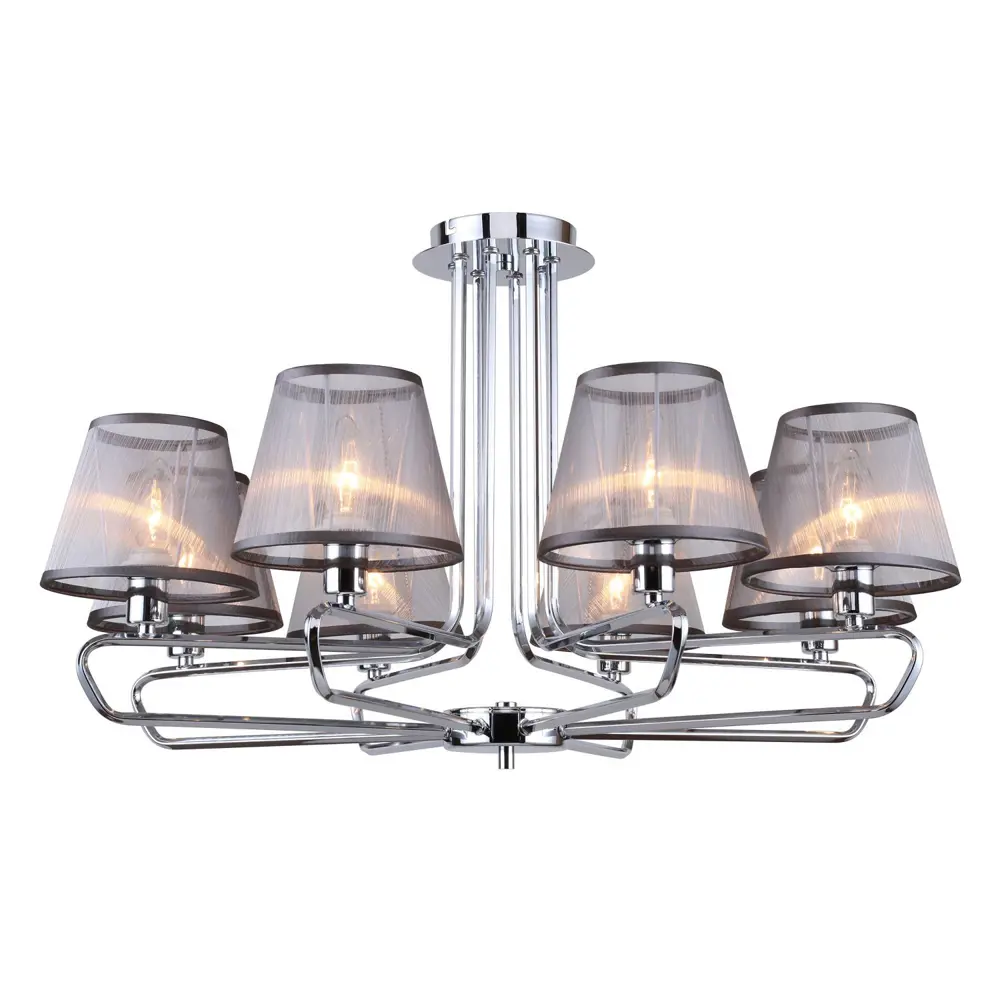 Фото Люстра на штанге Favourite Cache 3332-8p 8 ламп 16 м² цвет серый Фото Люстра на штанге Favourite Cache 3332-8p 8 ламп 16 м² цвет серый