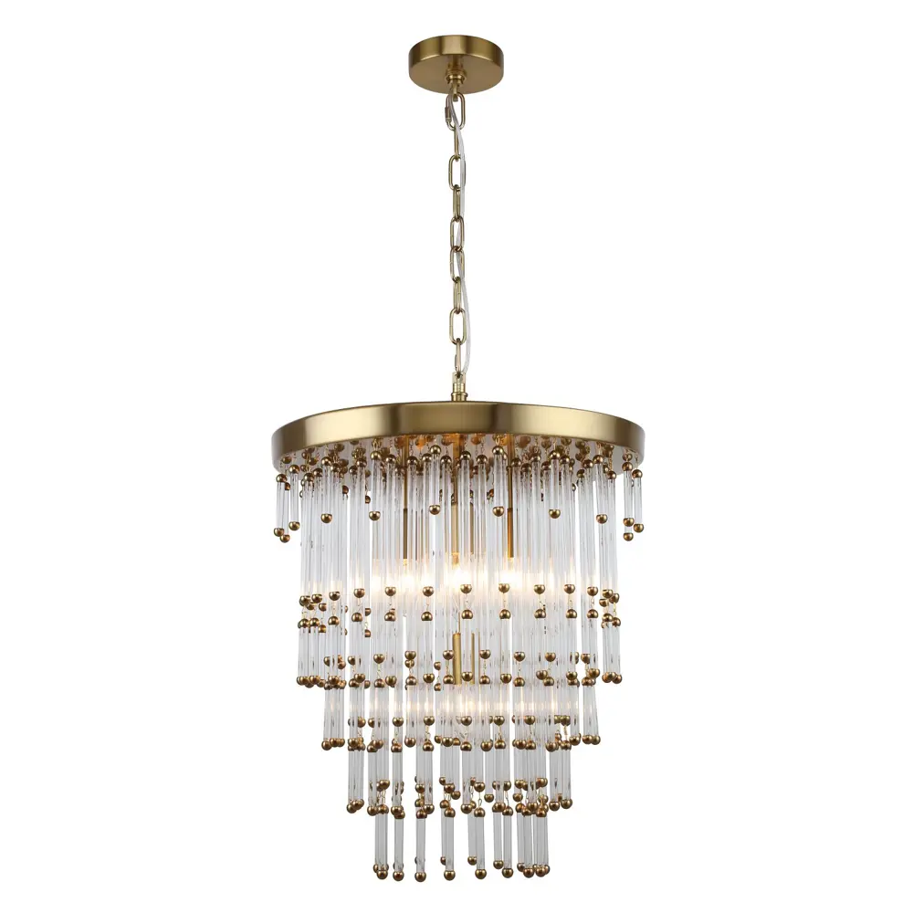 Фото Люстра подвесная Favourite Wisper 4056-5pc 5 ламп 10 м² цвет латунь Фото Люстра подвесная Favourite Wisper 4056-5pc 5 ламп 10 м² цвет латунь