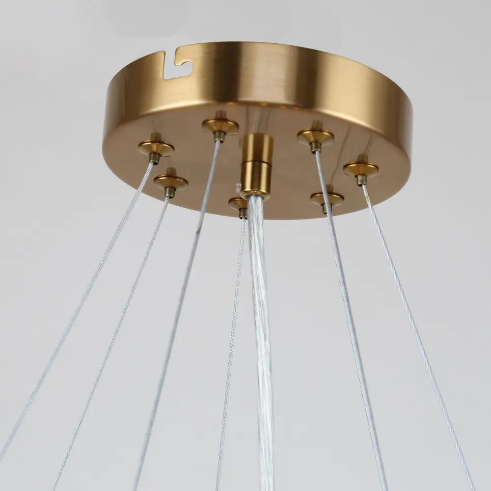 Фото 3 Люстра подвесная Favourite Ovate 6055-7p 7 ламп 17 м² цвет латунь Фото 3 Люстра подвесная Favourite Ovate 6055-7p 7 ламп 17 м² цвет латунь