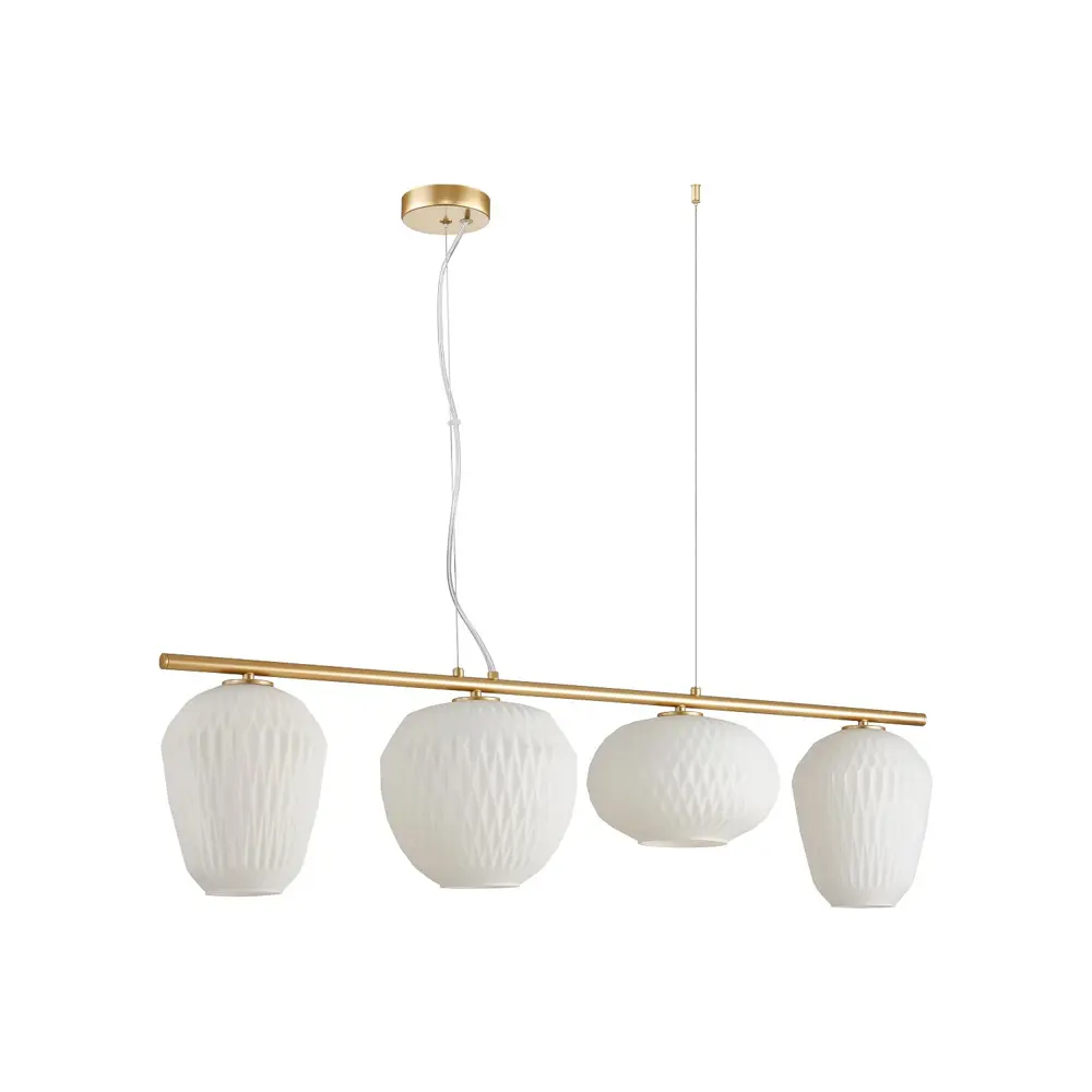 Фото 2 Люстра подвесная Favourite Comical 6037-4p 4 лампы 12 м² цвет золотой Фото 2 Люстра подвесная Favourite Comical 6037-4p 4 лампы 12 м² цвет золотой