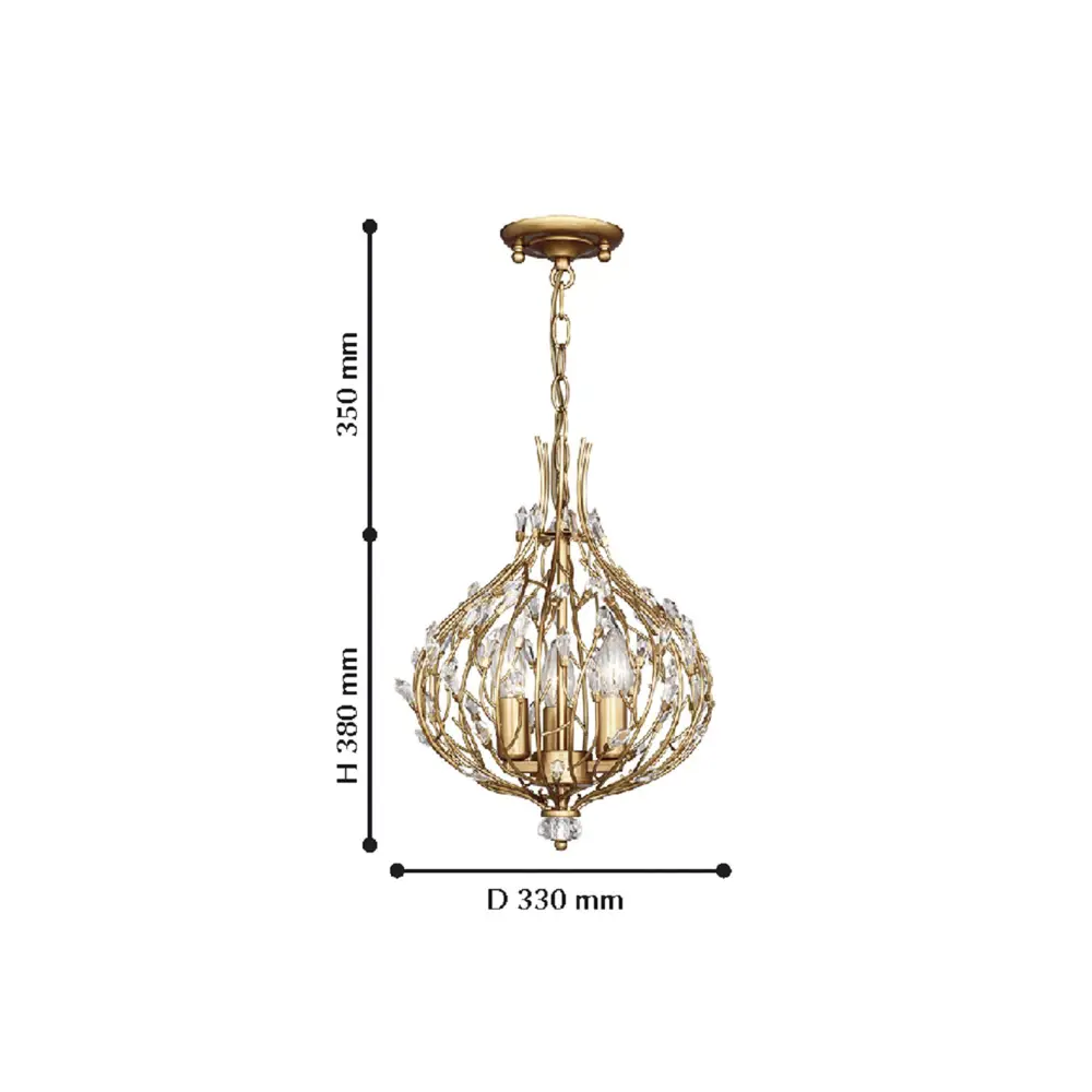 Фото 2 Люстра подвесная Favourite Batun 2816-3p 3 лампы 6 м² цвет золотой Фото 2 Люстра подвесная Favourite Batun 2816-3p 3 лампы 6 м² цвет золотой