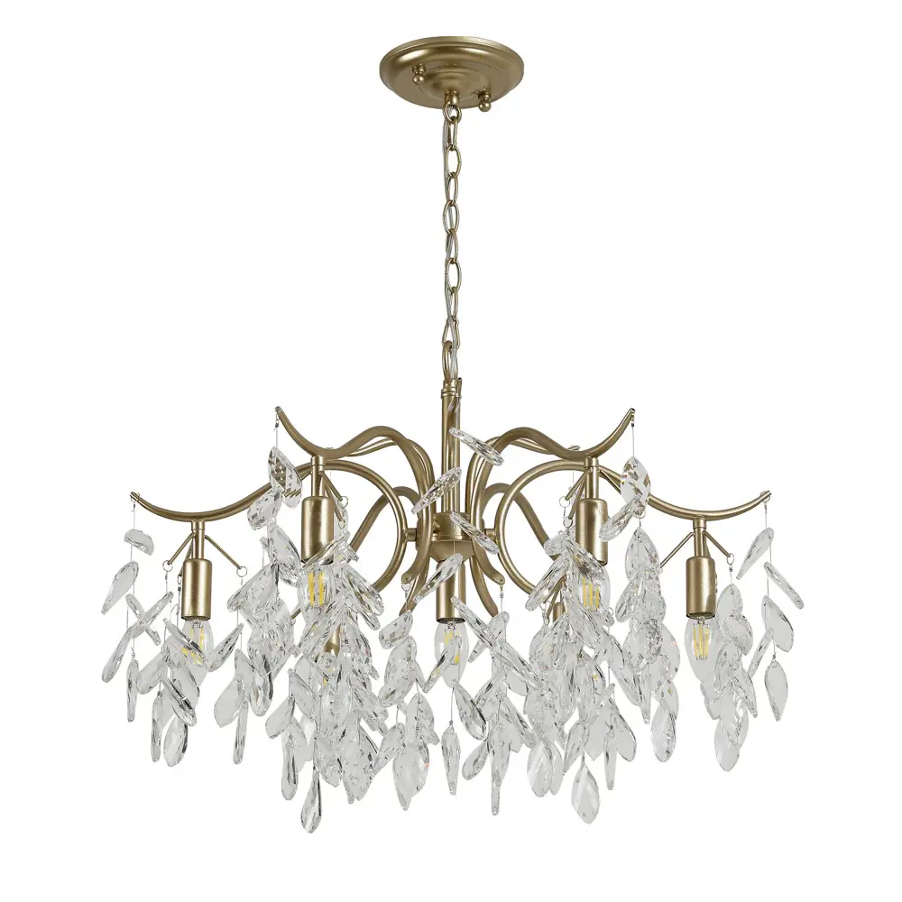 Фото 2 Люстра подвесная Favourite Brillo 5846-7p 7 ламп 14 м² цвет золотой Фото 2 Люстра подвесная Favourite Brillo 5846-7p 7 ламп 14 м² цвет золотой