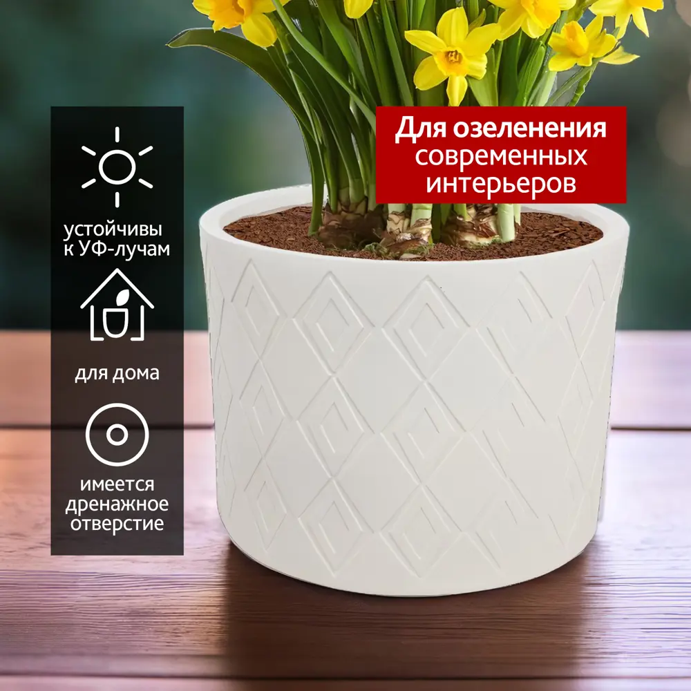 Фото 2 Кашпо Nobilis marco Cube d40 см 40 см 50.6 л полистоун черный без автополива Фото 2 Кашпо Nobilis marco Cube d40 см 40 см 50.6 л полистоун черный без автополива