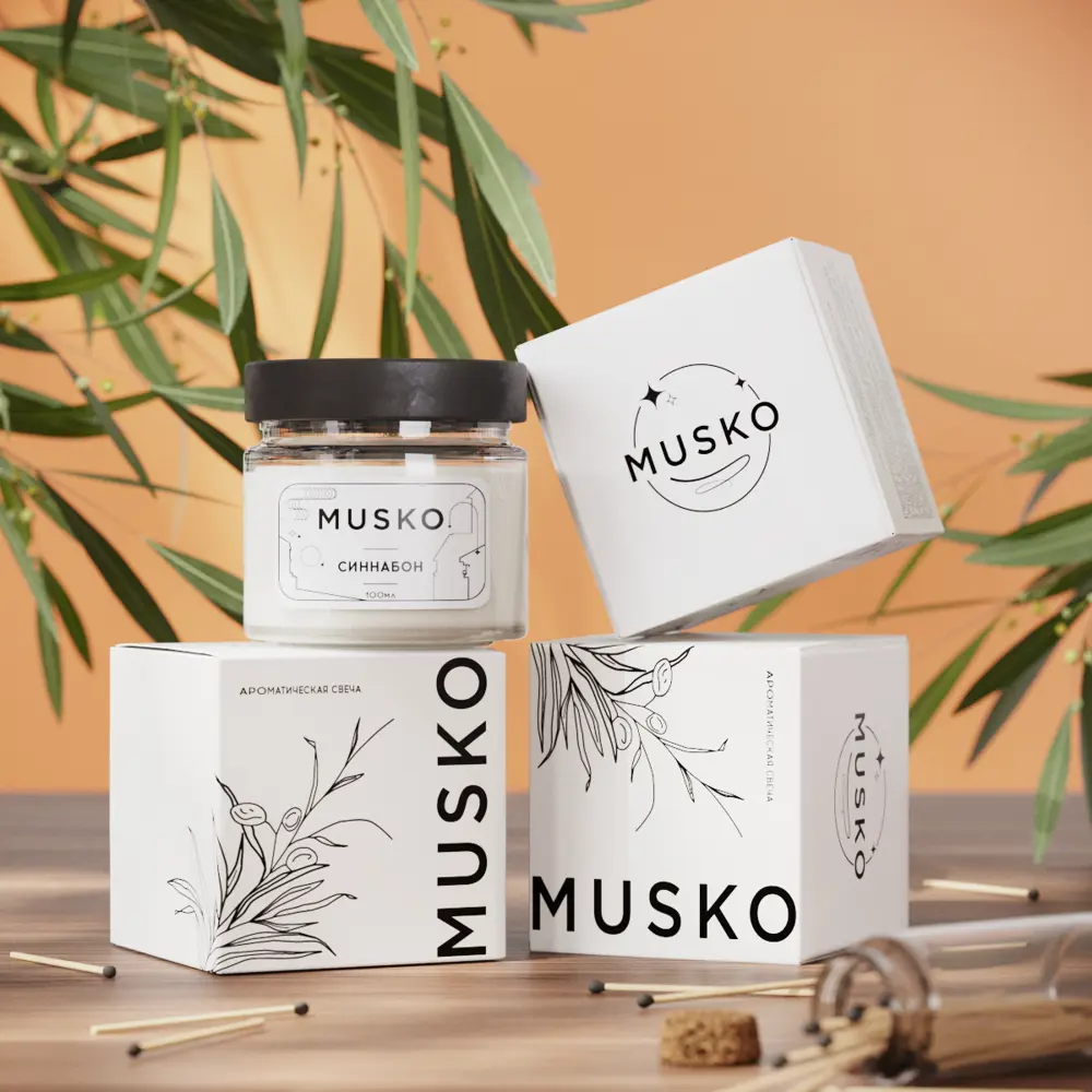 Фото 3 Ароматическая свеча Musko SVCH-100D-SIN синнабон 9 см 1 шт