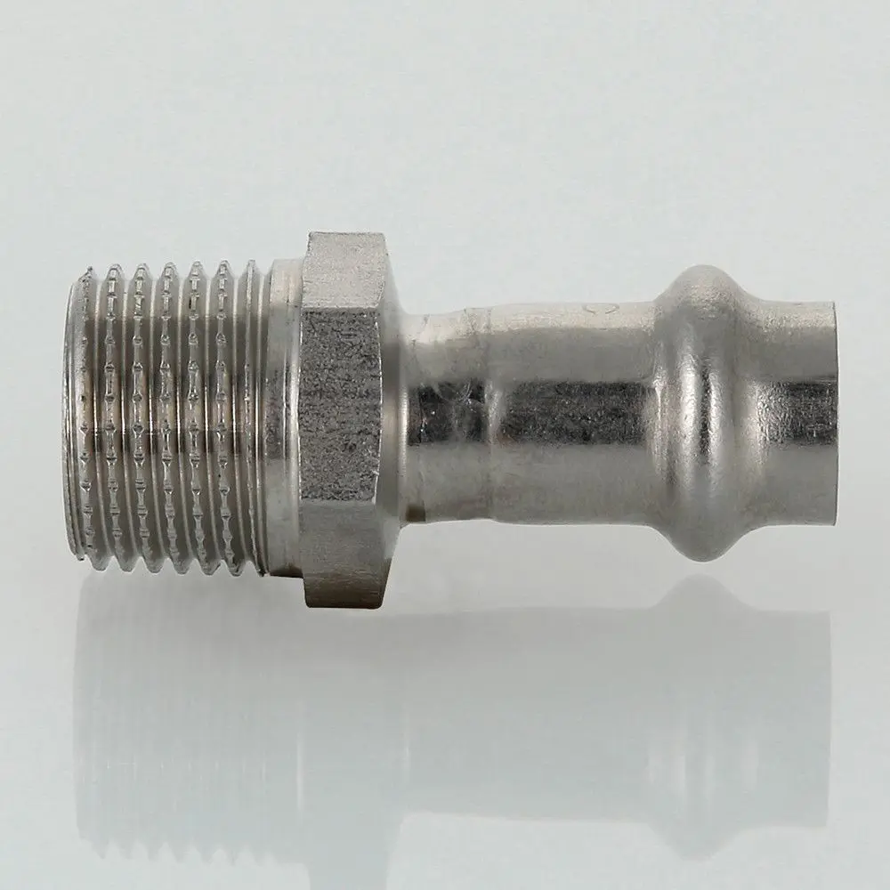 Фото 5 Муфта комбинированная Valtec 1/2"x12 мм НР нержавеющая сталь