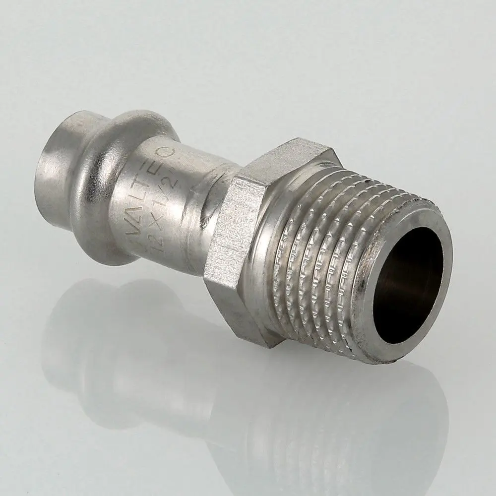 Фото 2 Муфта комбинированная Valtec 1/2"x22 мм НР нержавеющая сталь Фото 2 Муфта комбинированная Valtec 1/2"x22 мм НР нержавеющая сталь