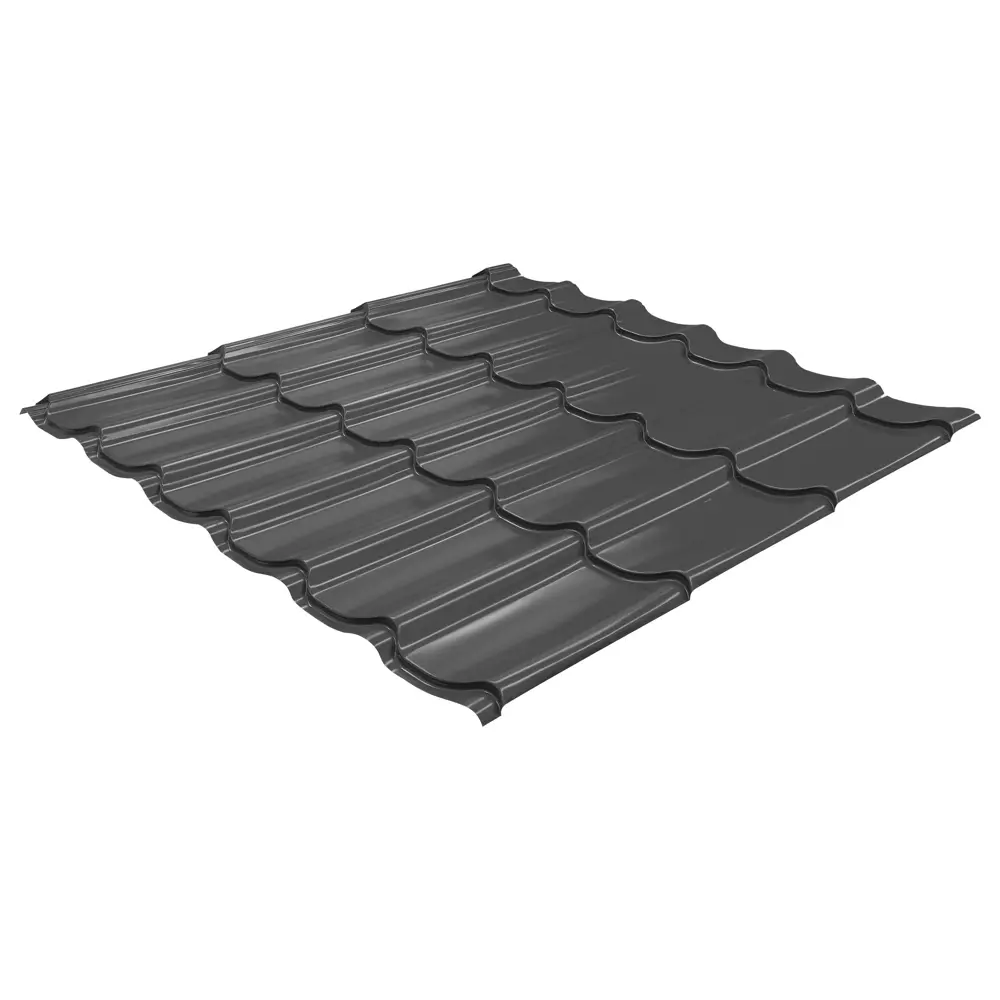 Фото 3 Металлочерепица 0.5 мм ГОСТ 1200x1180 мм RAL7024 Фото 3 Металлочерепица 0.5 мм ГОСТ 1200x1180 мм RAL7024